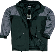 Alaska 2 in 1 Water Resistant Jacket - Black/Grey