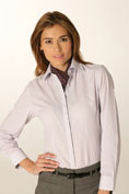 Fine Pinstripe Blouse - Lilac
