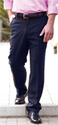 Mens Navy Single Pleat Trouser