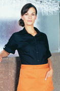 "Roll Sleeve" Poplin Blouse