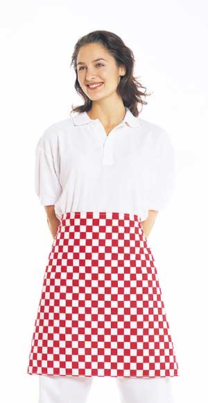 Bold Check Serving Apron