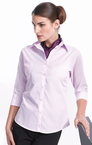 3/4 sleeve poplin blouse